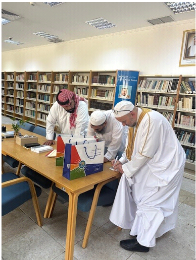 زيارة الوفد من سوريا لمكتبة علوم الوقف 